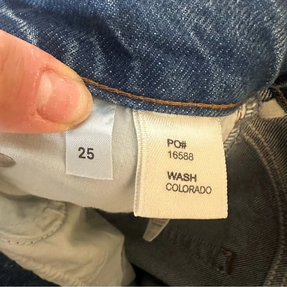 REFORMATION Cynthia High Rise Straight Jeans Colorado Medium Wash Button Up 25 - Picture 11 of 12